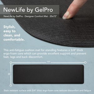 NewLife by GelPro Anti-Fatigue Comfort Mat 20x32 Grasscloth Khaki   555936666